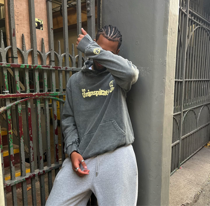 I'D RATHER BE SLEEPING - OVERSIZED ACID WASH HOODIE