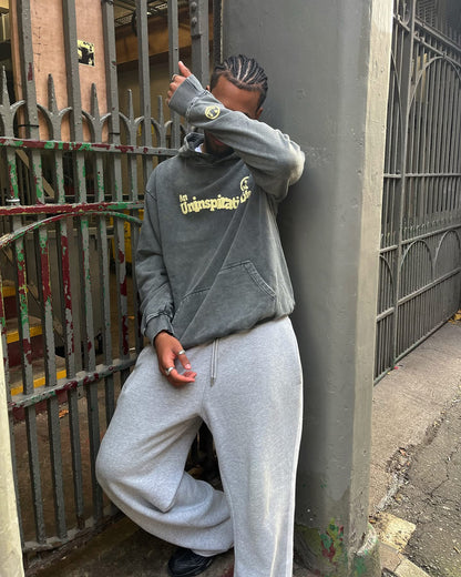 I'D RATHER BE SLEEPING - OVERSIZED ACID WASH HOODIE